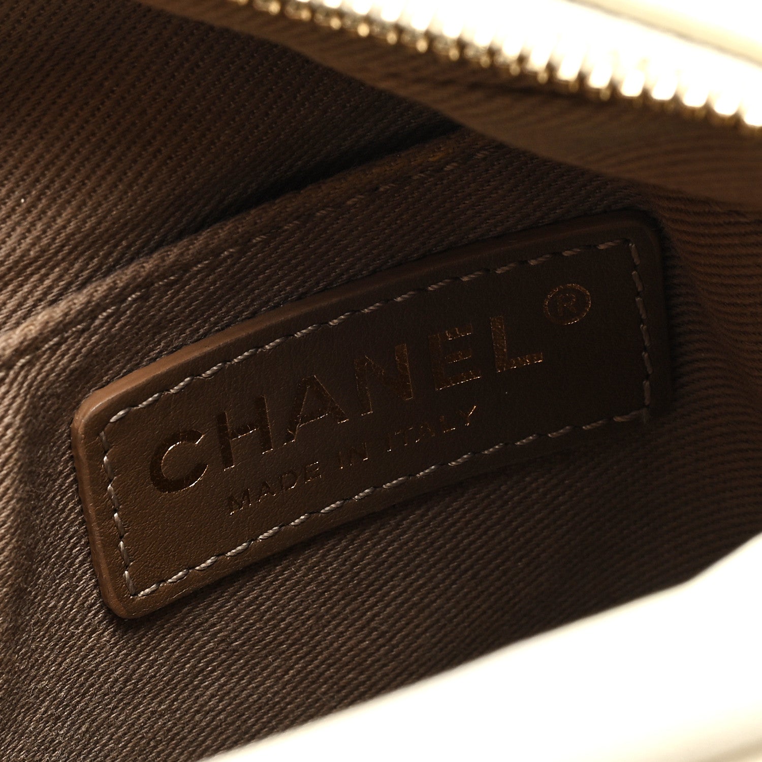 Chanel Goatskin Stitched Casual Trip North South Camera Case White 6 of 12