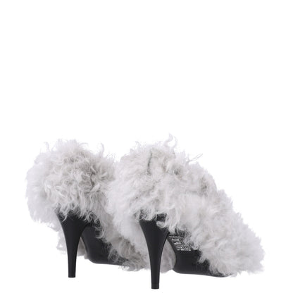 Gucci Shearling Musa Pumps 38 Alpy Gray 9 of 19