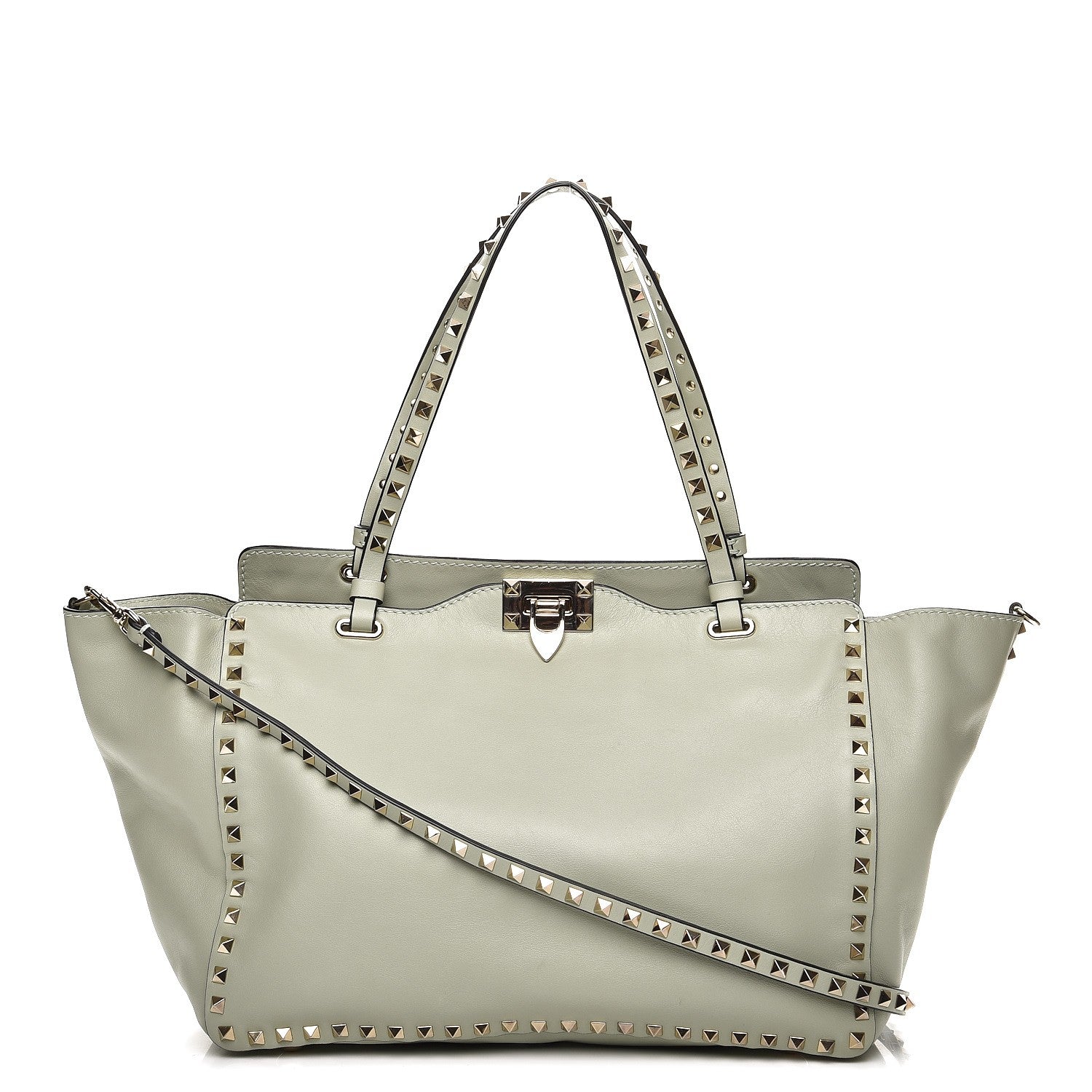 Valentino Garavani Vitello Medium Rockstud Tote Green Tea Sorbet 1 of 8