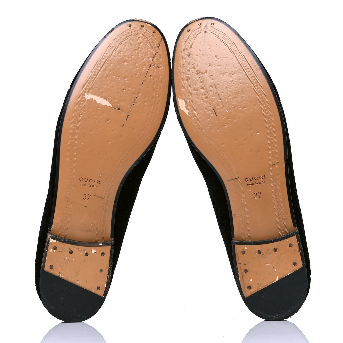 Velvet GG Monogram Horsebit Womens Jordaan Loafers 37 Black