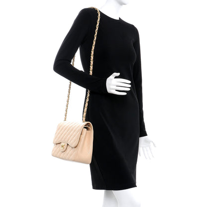 Chanel Caviar Quilted Jumbo Double Flap Beige Clair 2 of 9