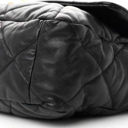 Chanel Lambskin Quilted Maxi Chanel 19 Flap Black 10 of 10