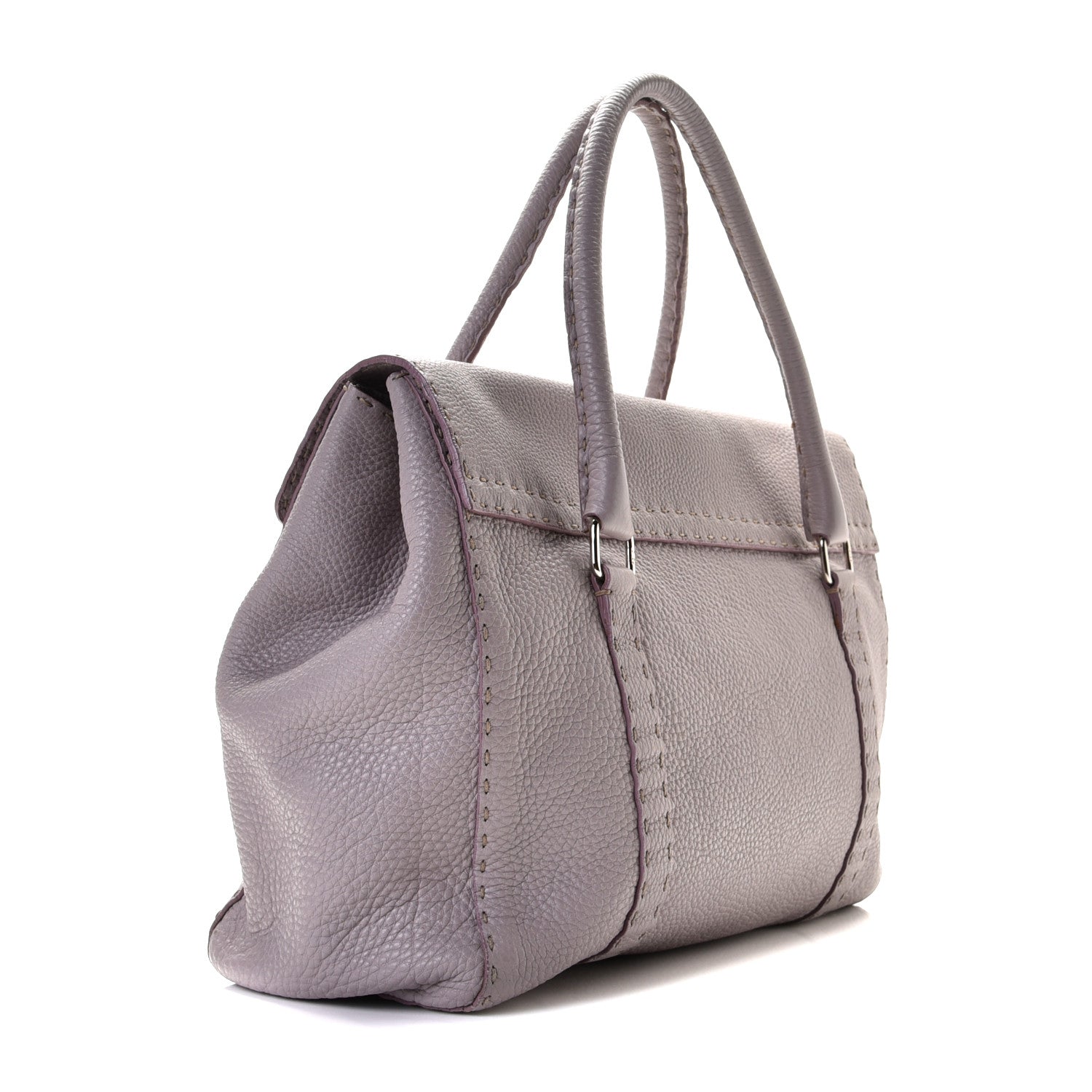 Fendi Calfskin Romano Selleria Medium Linda Satchel Pink 2 of 13