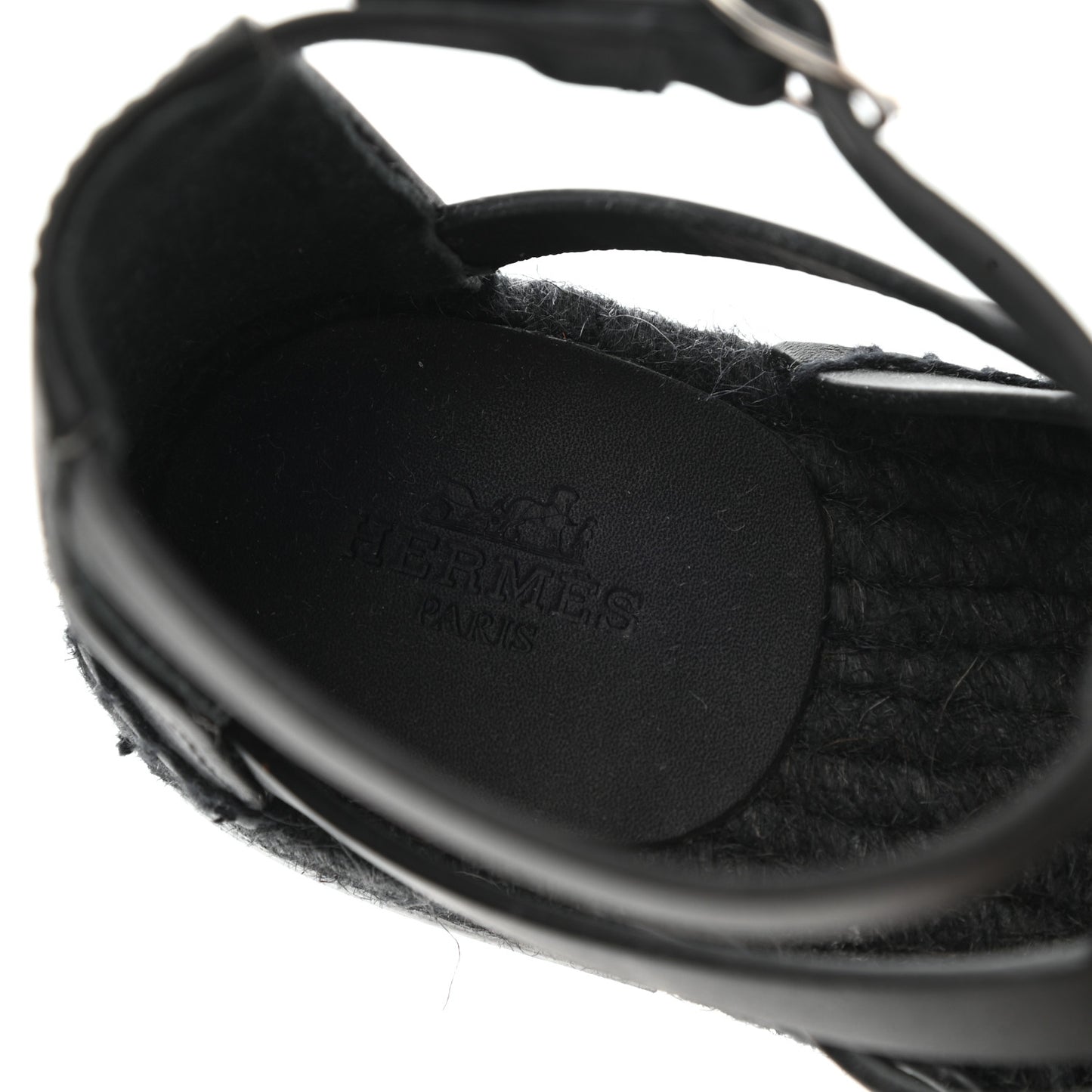 Calfskin Costanza Espadrille Sandals 36 Black