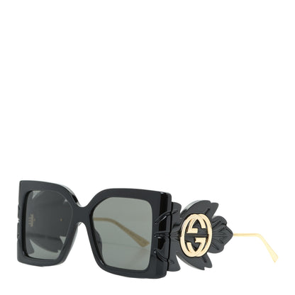 Gucci Acetate Square Frame Wing Sunglasses GG0535S Black 1 of 7