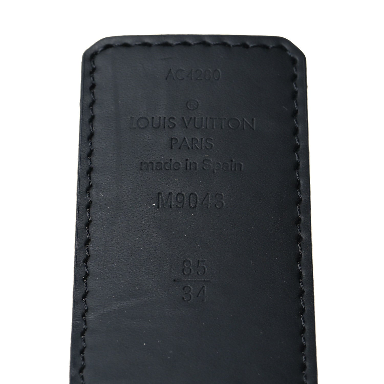Louis Vuitton Monogram Eclipse Taigarama 40mm LV Initiales Reversible Belt 85 34 Black 5 of 5