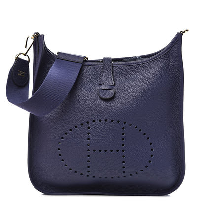 Hermes Taurillon Clemence Evelyne III PM Bleu Encre 1 of 11