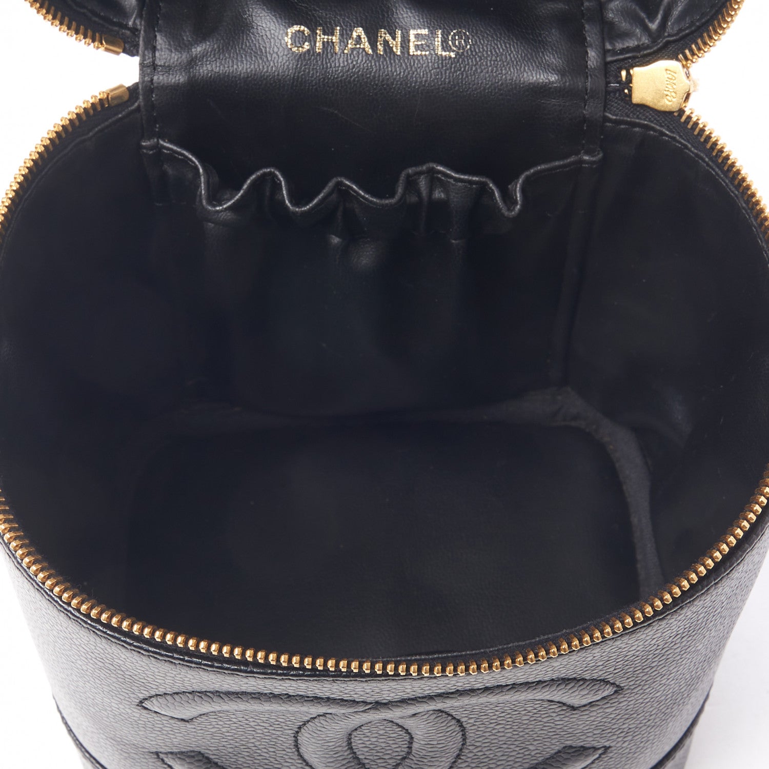 Chanel Caviar Vanity Cosmetic Case Black 6 of 8