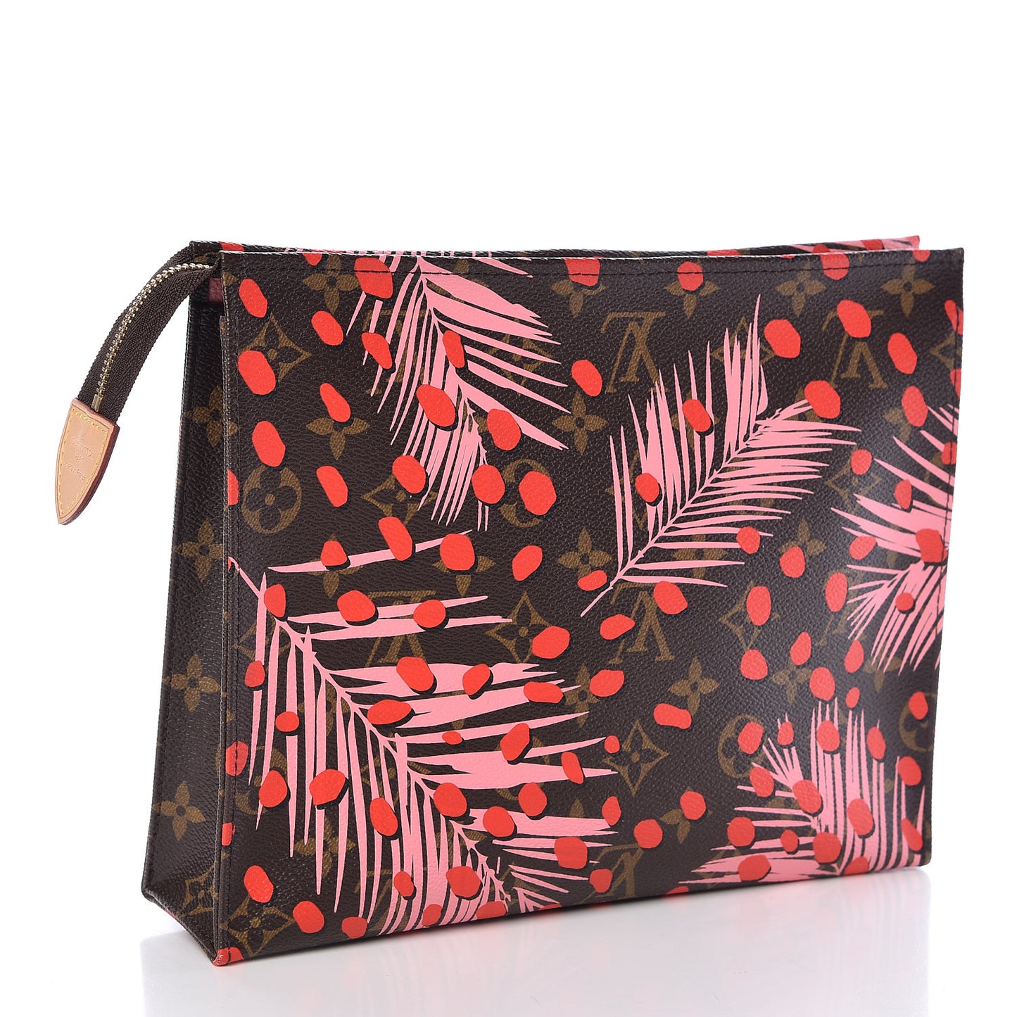 Monogram Jungle Dots Toiletry Pouch 26 Sugar Pink Poppy