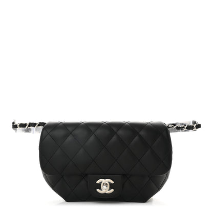 Chanel Calfskin Quilted CC Uniform Flap Belt Bag Black 1 of 12