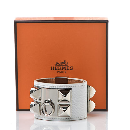 Hermes Epsom Collier de Chien CDC Bracelet S White 9 of 9