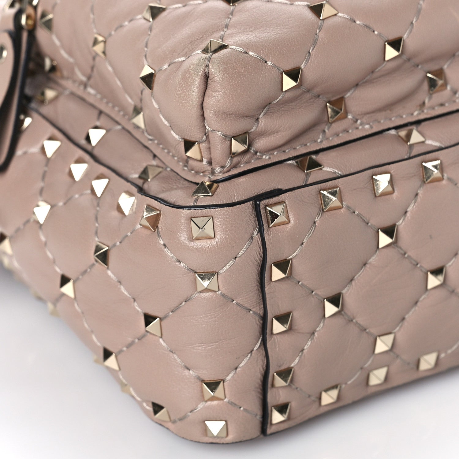 Valentino Garavani Nappa Quilted Mini Rockstud Spike Backpack Poudre 7 of 8