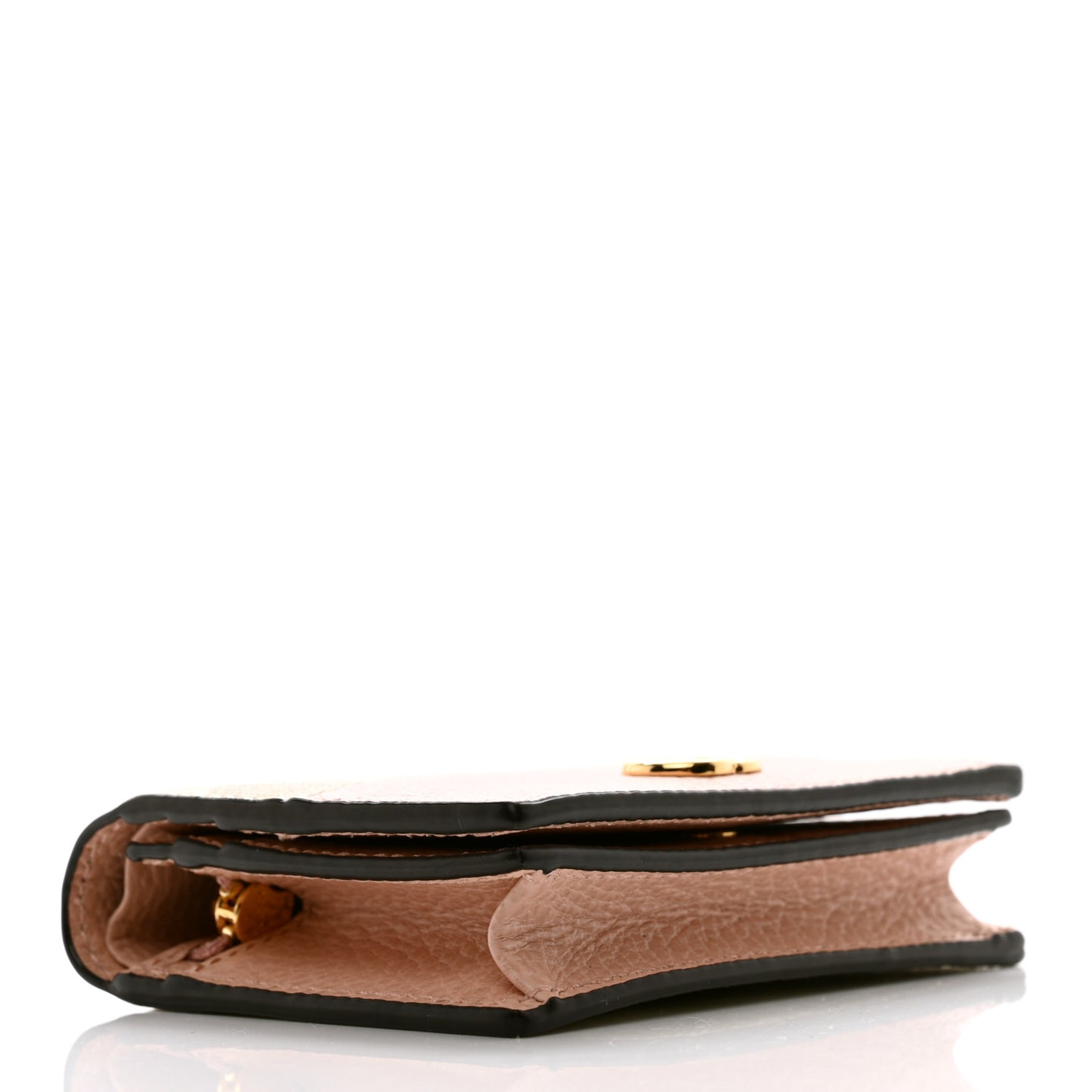 Dollar Calfskin GG Supreme Monogram GG Marmont Card Case Perfect Pink Beige Mystic White