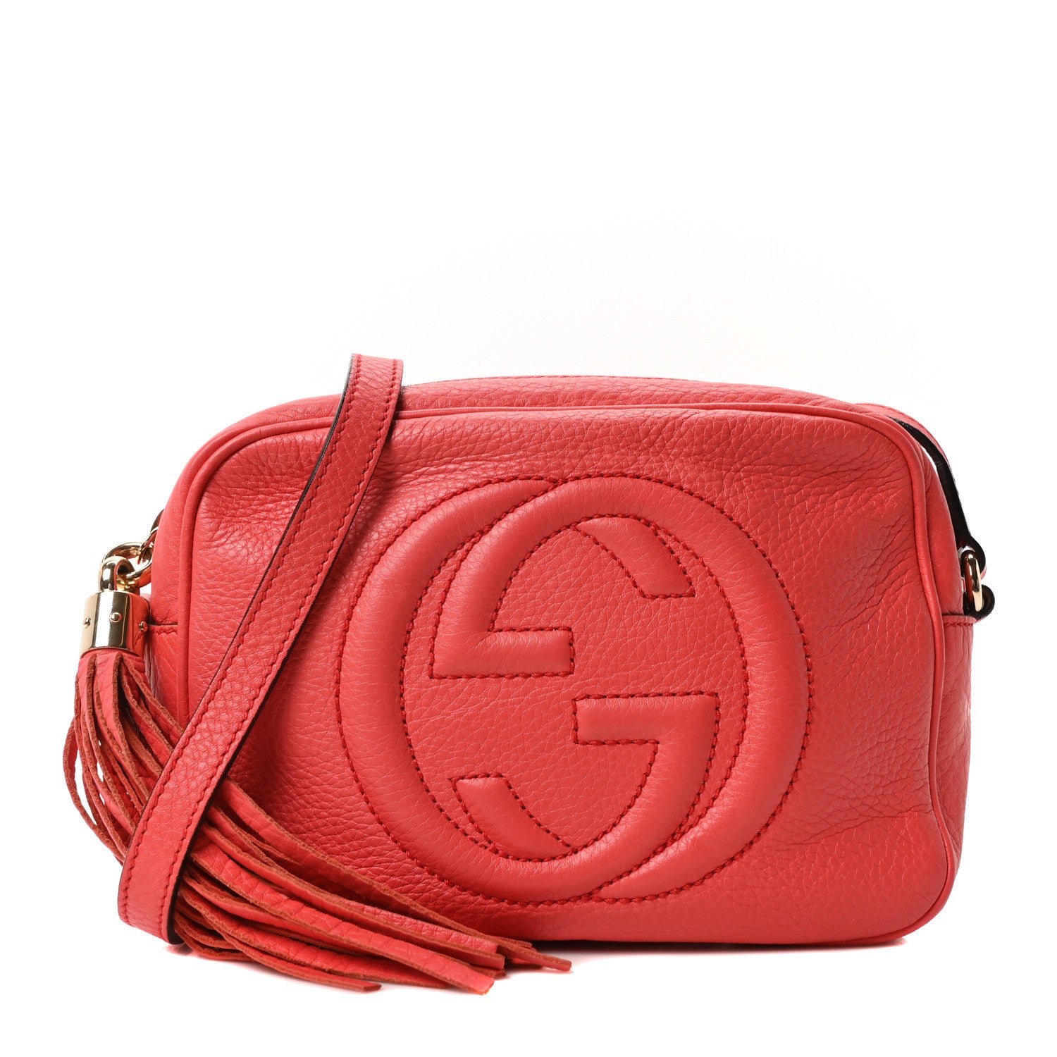 Gucci Pebbled Calfskin Small Soho Disco Bag Tabasco Red 1 of 10