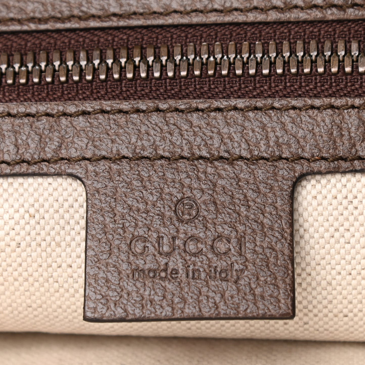 GG Supreme Monogram Web Ophidia Half Moon Hobo Brown