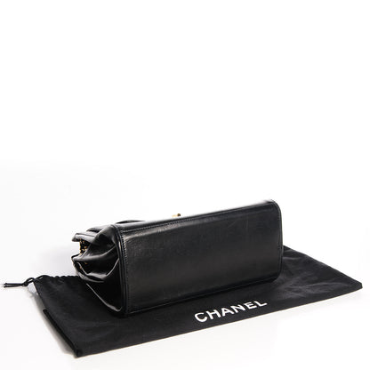 Chanel Lambskin Chocolate Bar Accordion Mademoiselle Flap Black 4 of 7