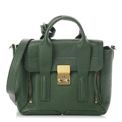 3.1 Phillip Lim Textured Calfskin Mini Pashli Satchel Jade 1 of 14