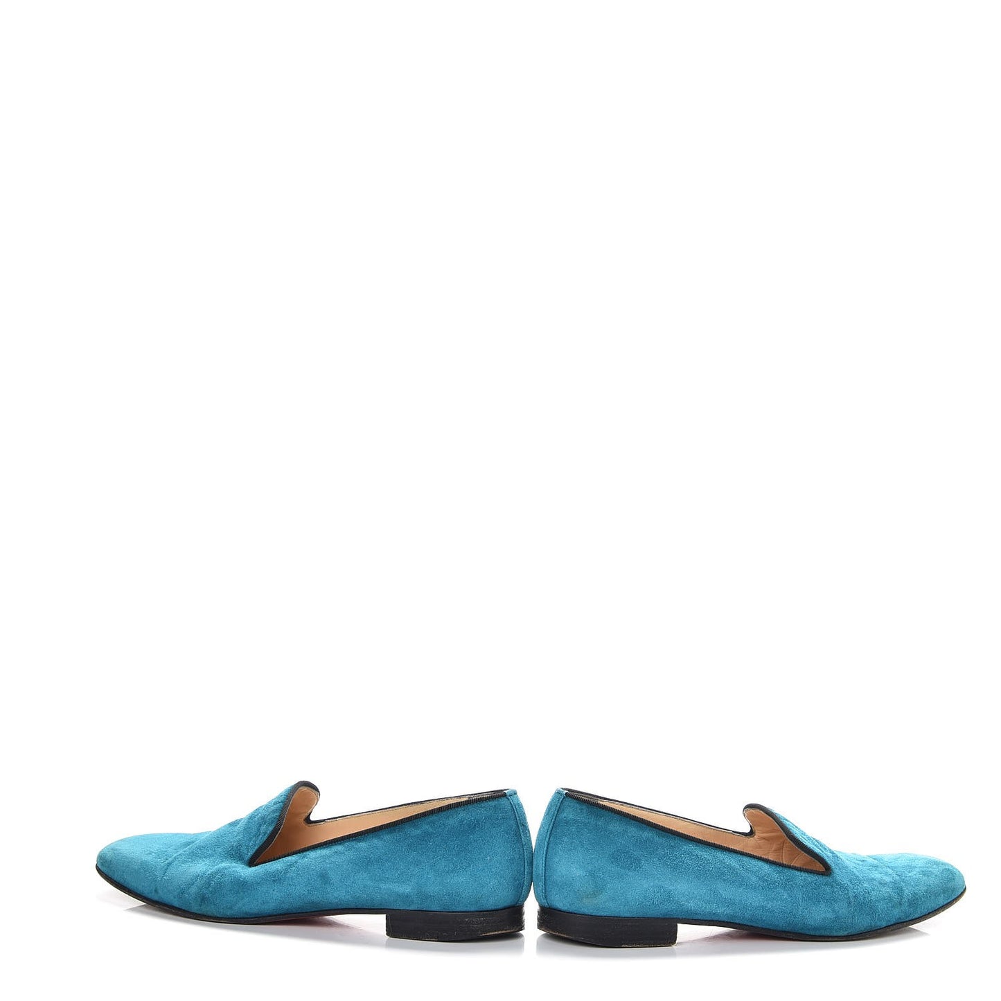 Veau Velours Henriette Flat Loafers 37.5 Peacock