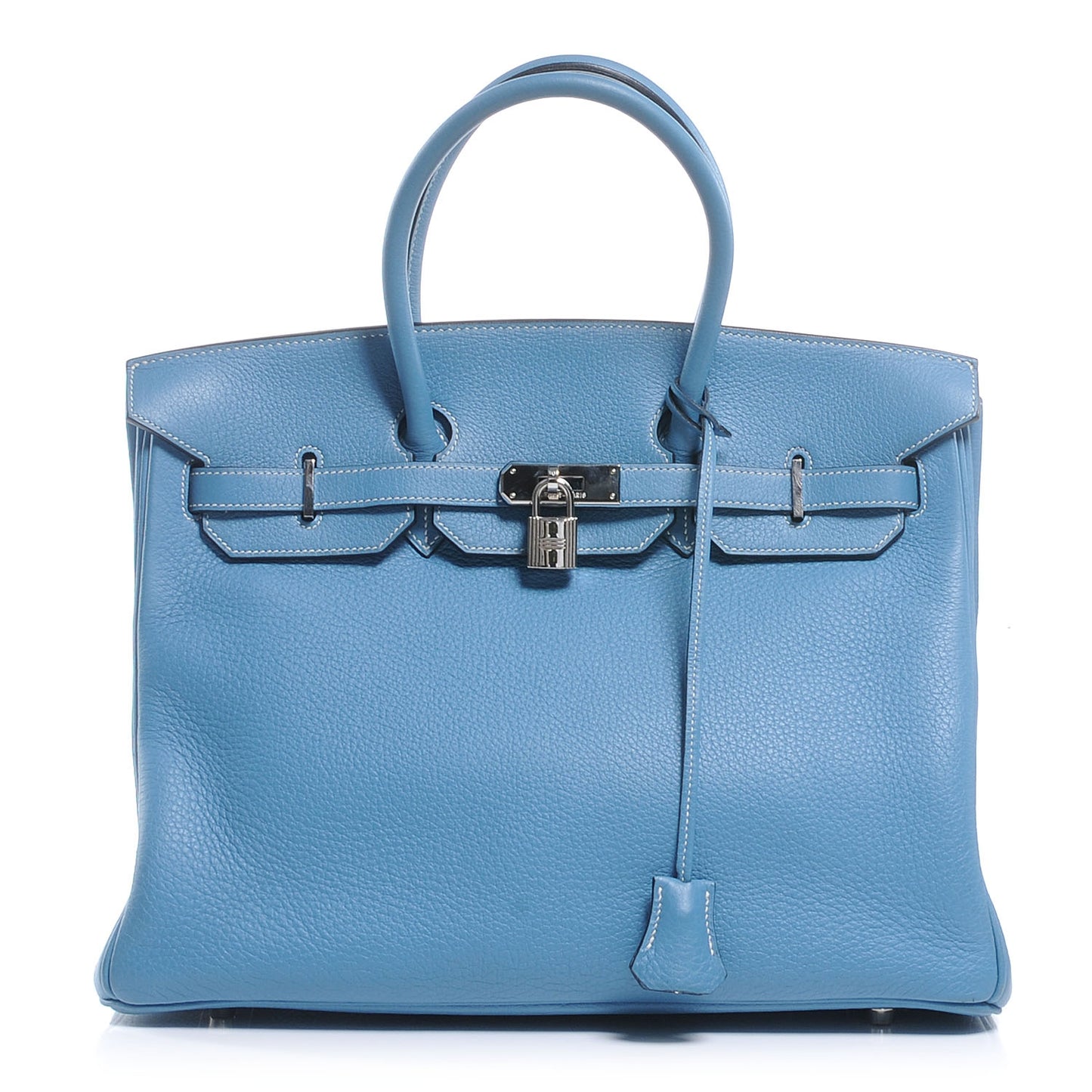 Taurillon Clemence Birkin 35 Blue Jean