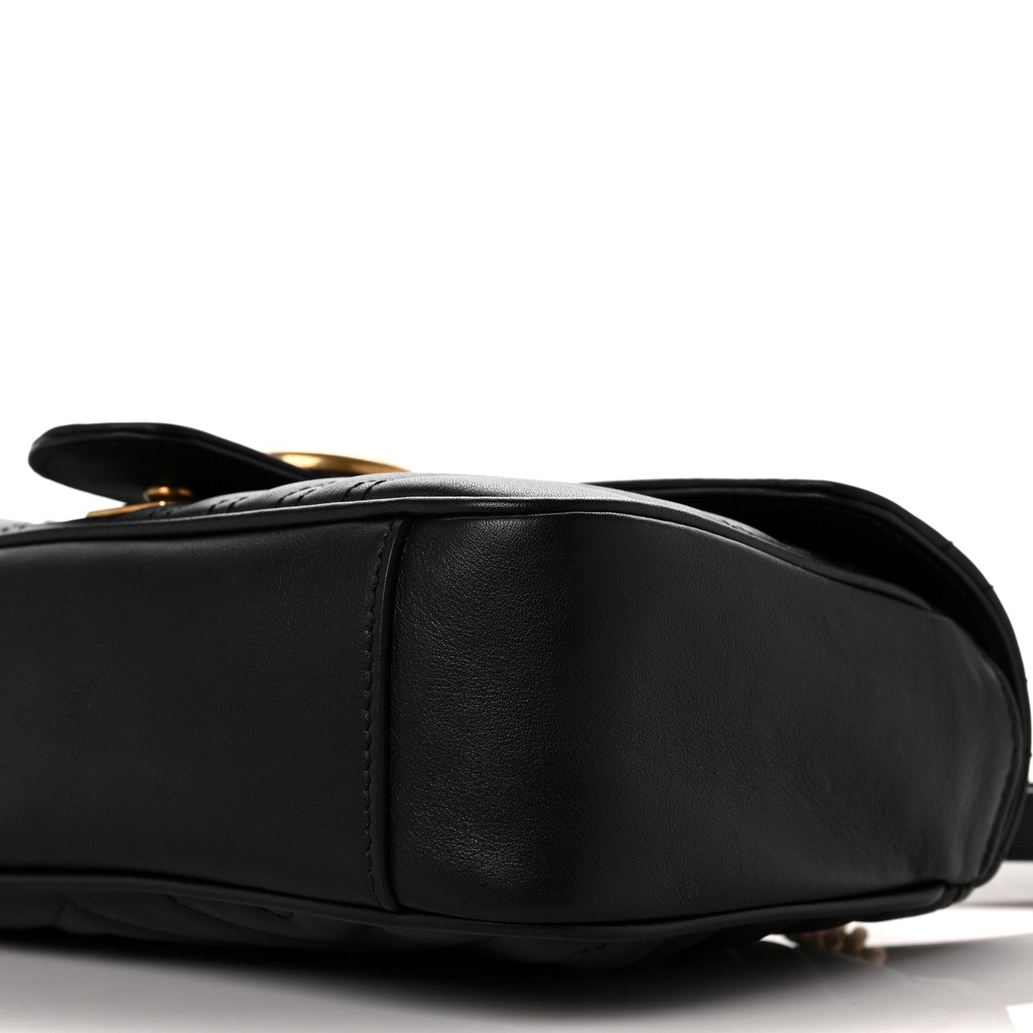 Gucci Calfskin Matelasse Small GG Marmont Shoulder Bag Black 9 of 9