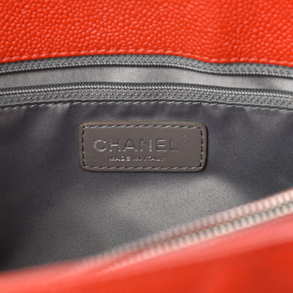Chanel Caviar Quilted Grand Shopping Tote GST Orange 6 of 10