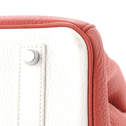Hermes Togo Horseshoe Birkin 35 Sanguine White 39 of 42