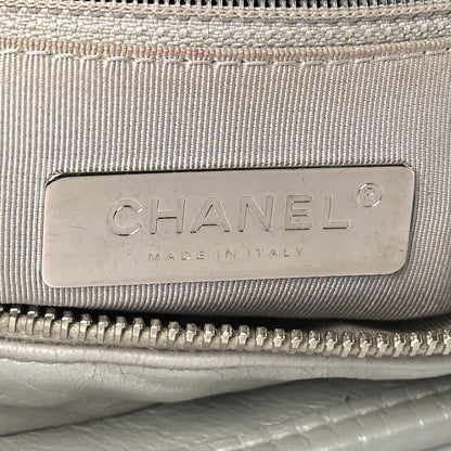 Chanel Metallic Aged Calfskin Quilted Small Gabrielle Hobo Silver 5 of 10