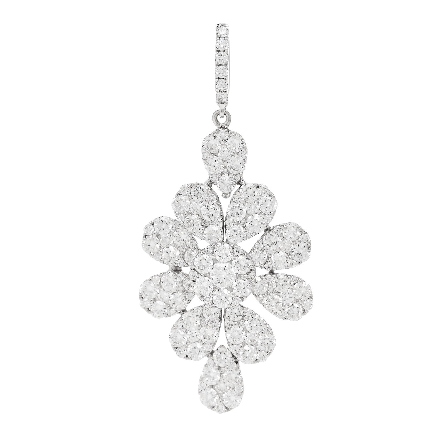 Parker & West by FASHIONPHILE 18K White Gold Diamond 1.76ctw Drop Pendant 1 of 5