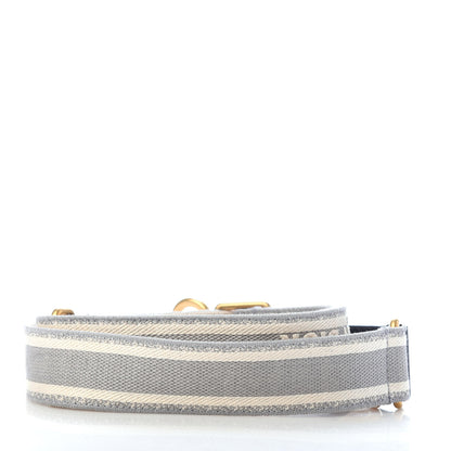 Christian Dior Canvas Embroidered Adjustable Shoulder Strap Grey 2 of 6