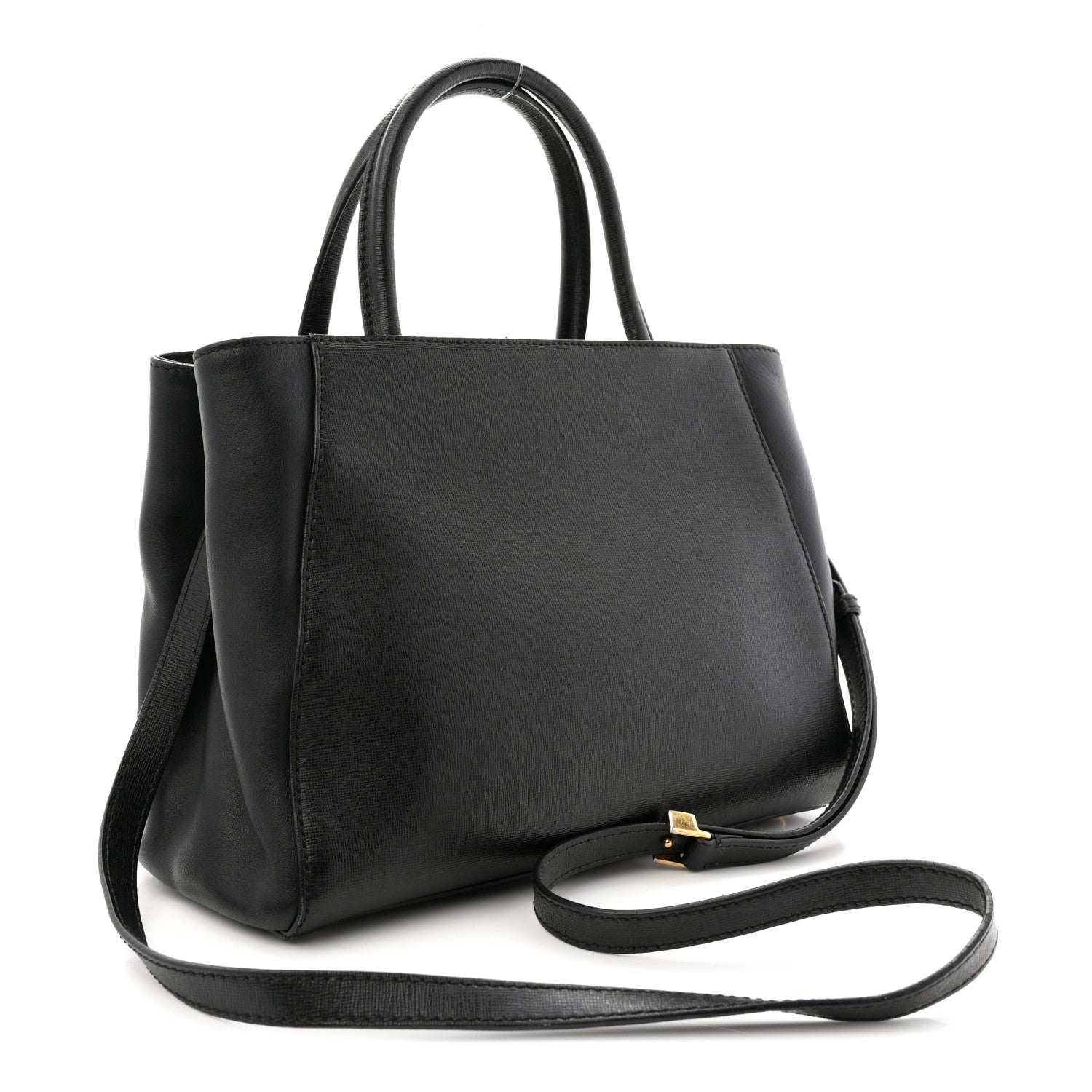 Fendi Vitello Elite Petite 2Jours Tote Black 3 of 12