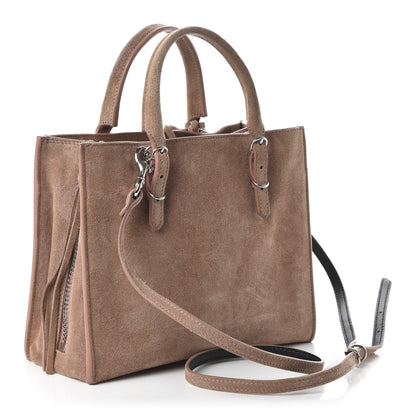 Balenciaga Baby Daim Calf Suede Papier Mini A4 Zip Around Tote Bois De Rose 3 of 11