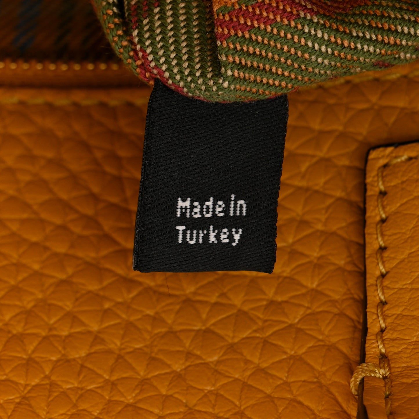 Heavy Grain Calfskin Small Belted Bayswater Tote Deep Amber