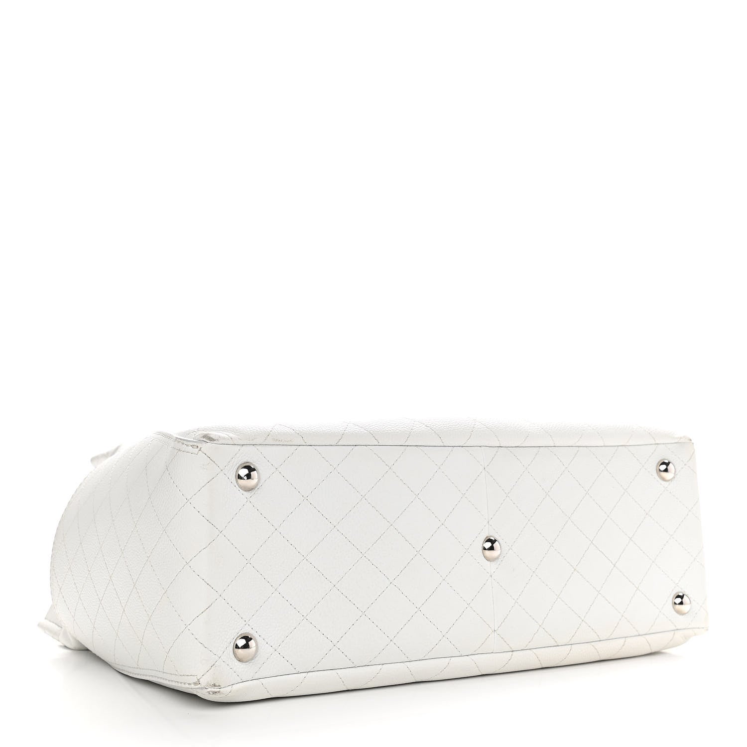 Chanel Grained Calfskin CC Pocket Tote White 4 of 14