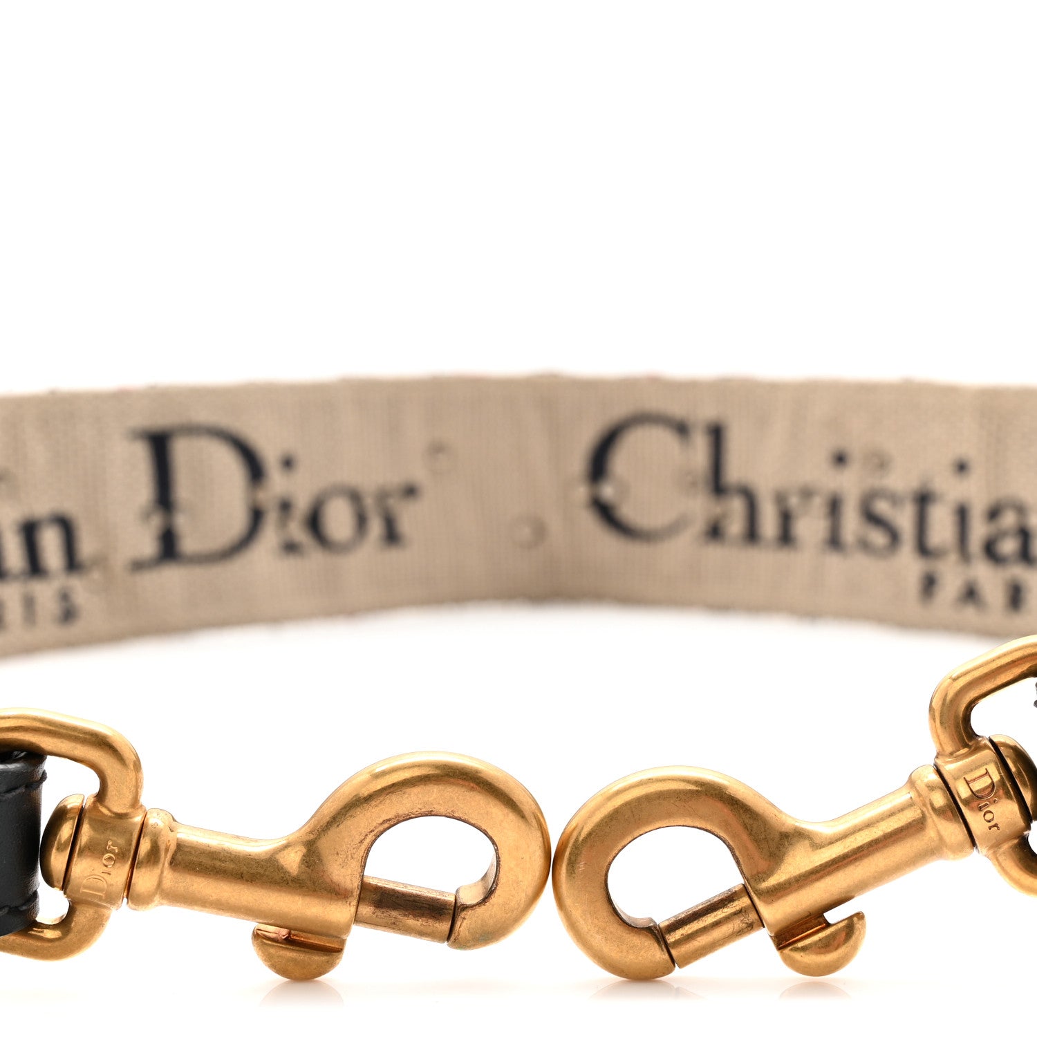 Christian Dior Oblique Studded Shoulder Strap Blue 4 of 6