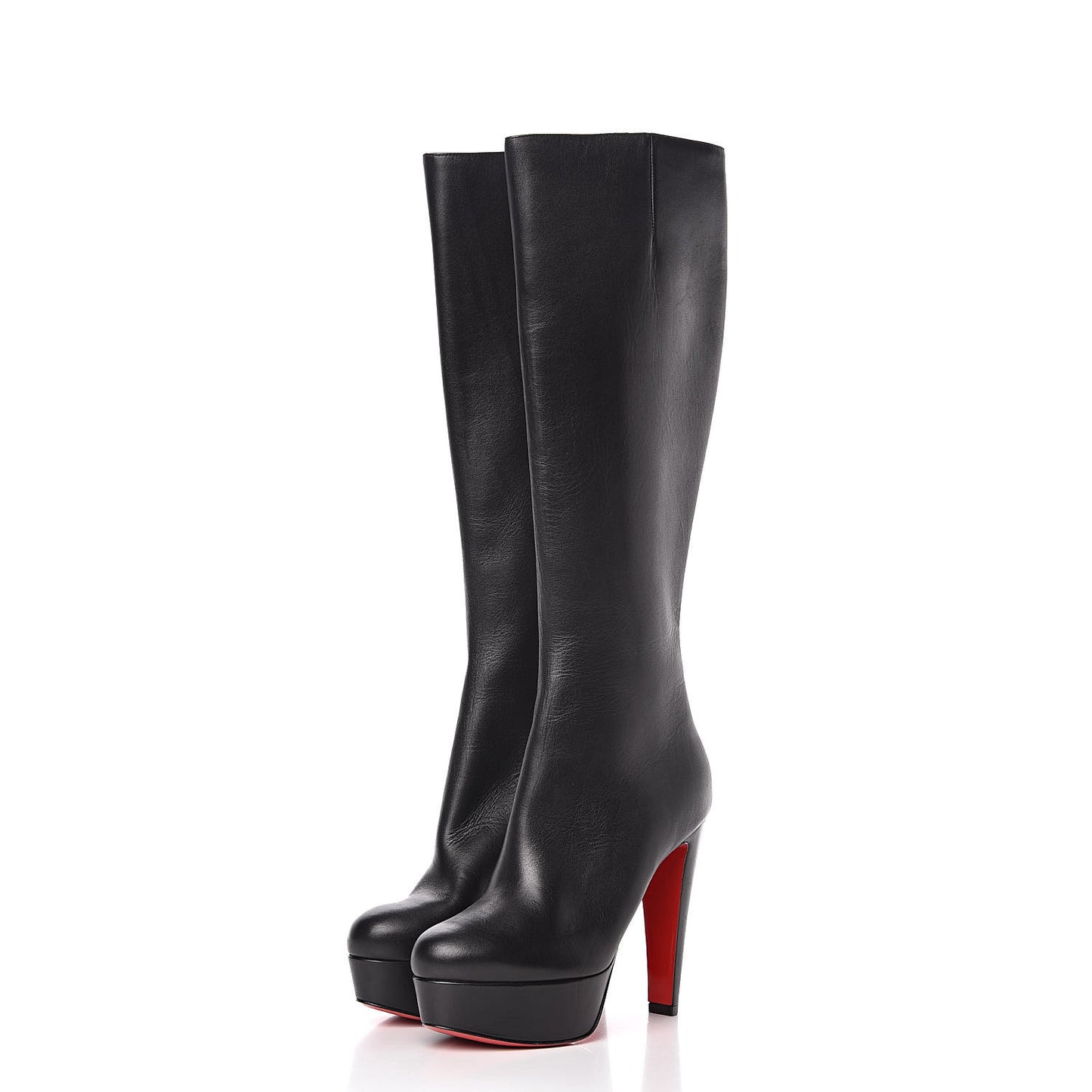 Shiny Calfskin Lady 120 Boot 36 Black