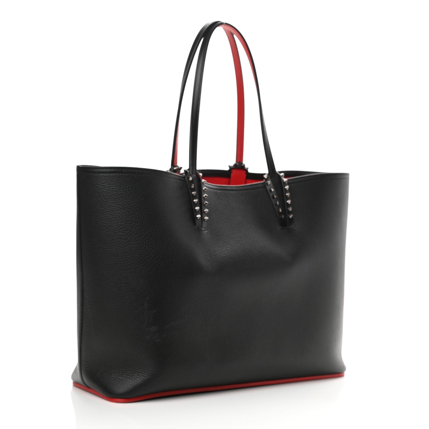 Christian Louboutin Calfskin Spikes East West Cabata Tote Black 3 of 10