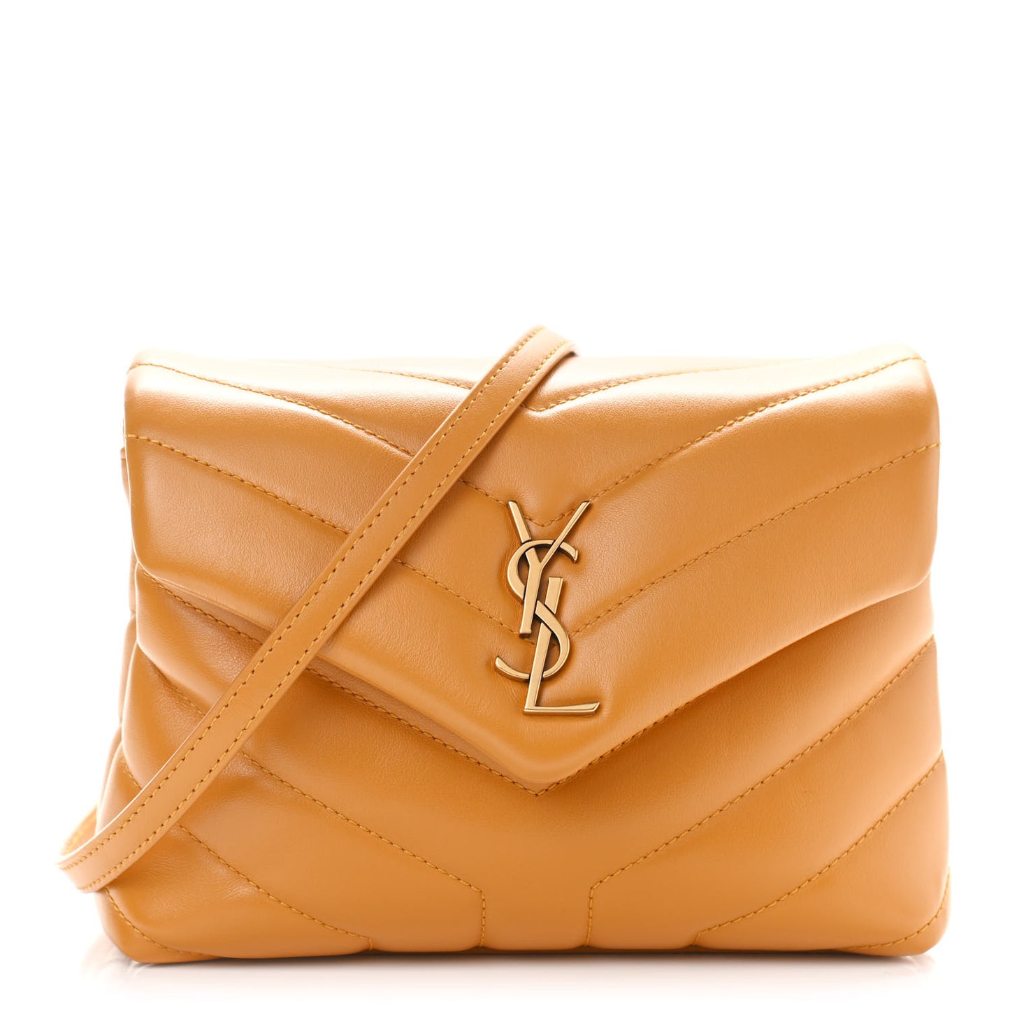 Calfskin Y Quilted Monogram Toy Loulou Crossbody Bag Cheddar