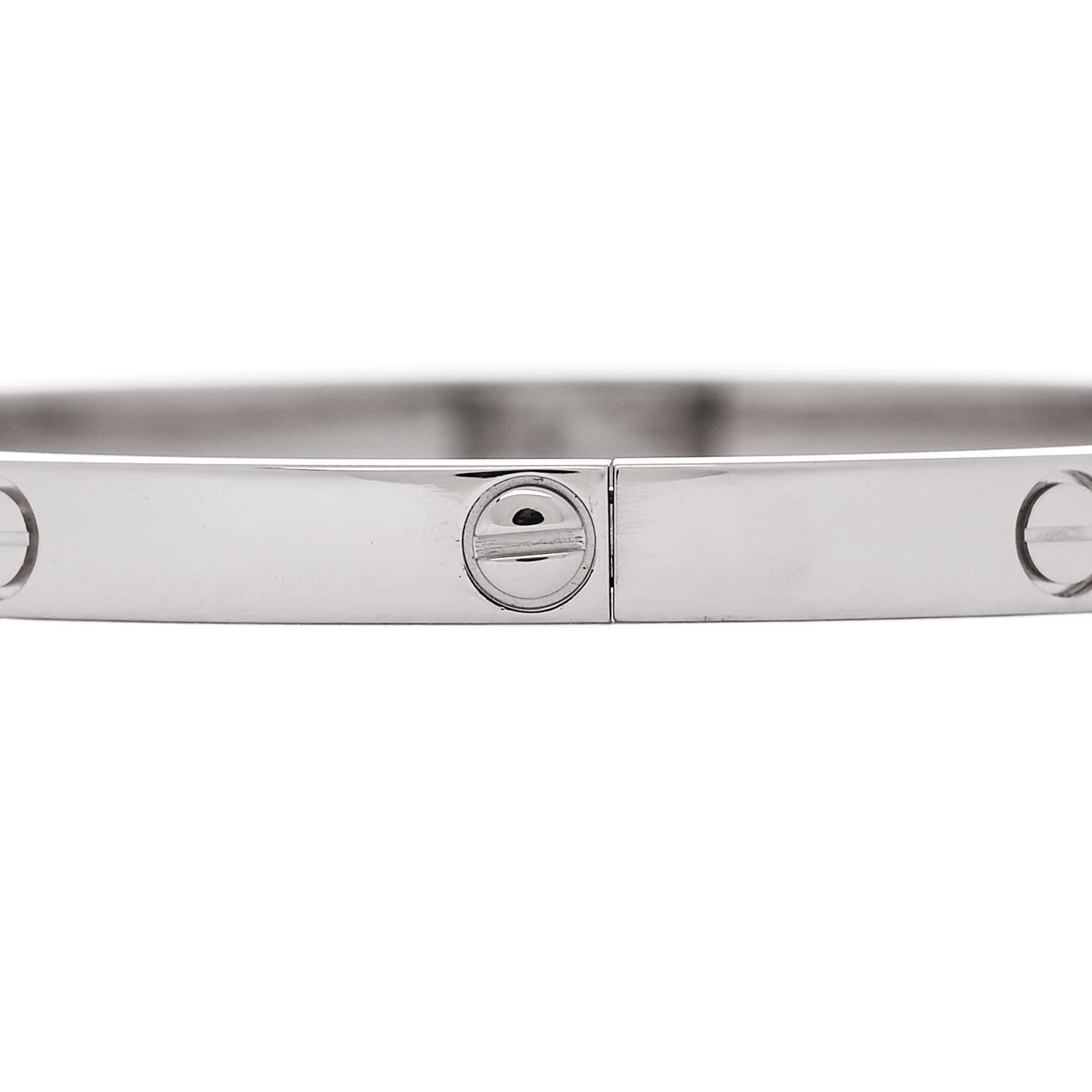 Cartier 18K White Gold Small LOVE Bracelet 15 4 of 8