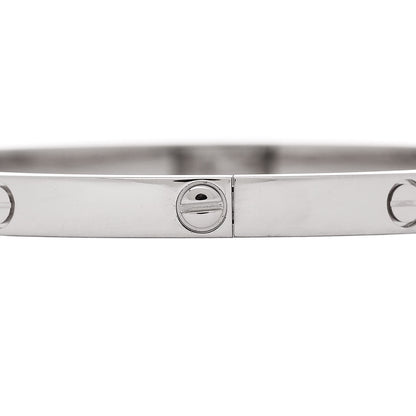 Cartier 18K White Gold Small LOVE Bracelet 15 4 of 8