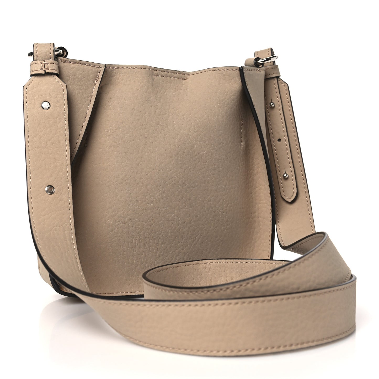 Eco Alter Nappa Perforated Logo Mini Crossbody Camel