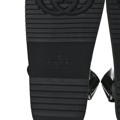 Gucci Rubber Mini Double G Womens Isla Dad Sandals 41 Black 7 of 10