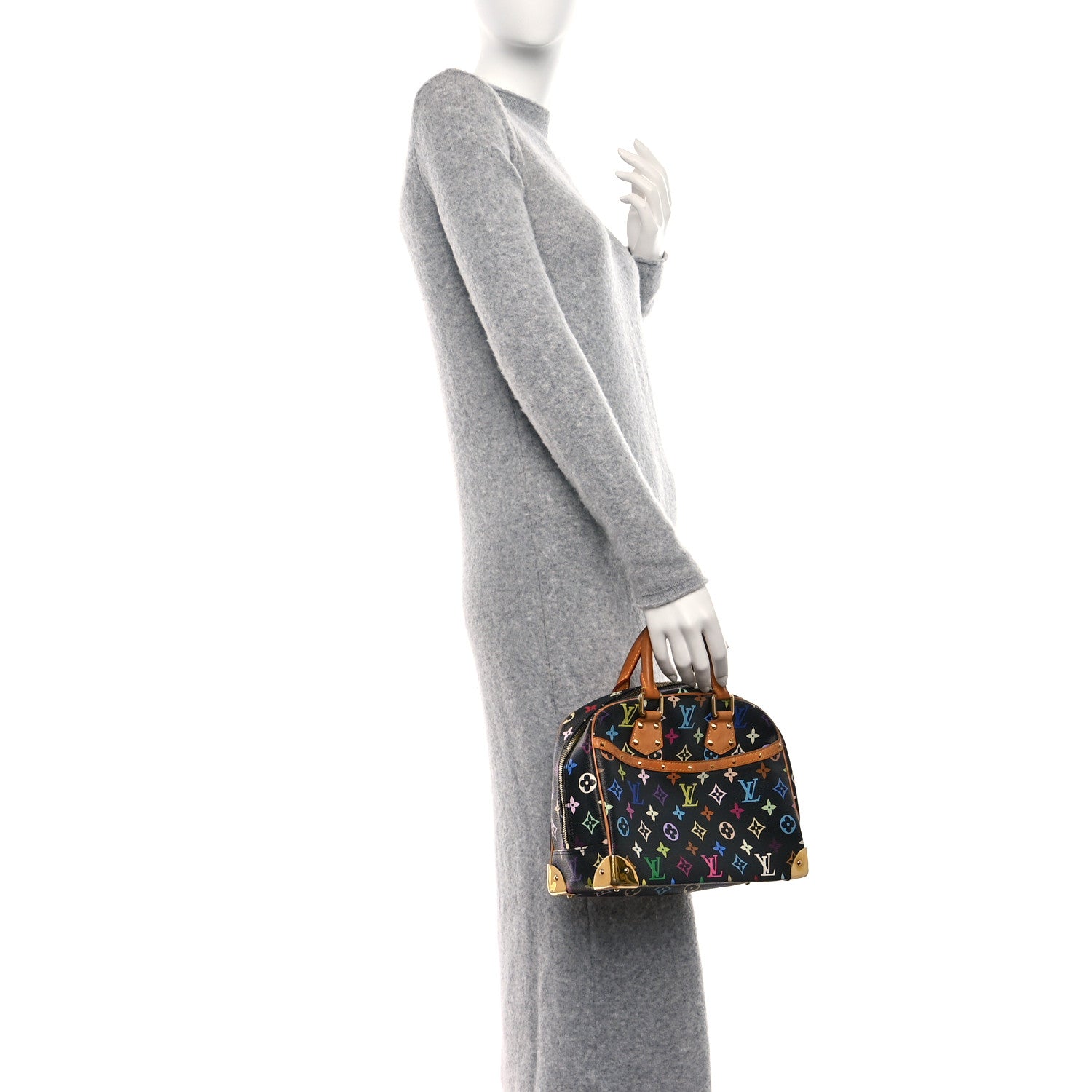 Louis Vuitton Monogram Multicolor Trouville Black 2 of 9
