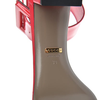 Gucci Vernice Crystal Victorie Ankle Strap Sandals 39 Shocking Pink 7 of 7
