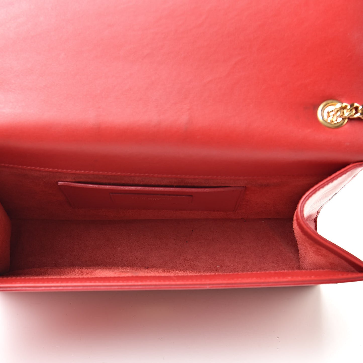 Smooth Calfskin Medium Classic Monogram Kate Tassel Satchel Lipstick Red
