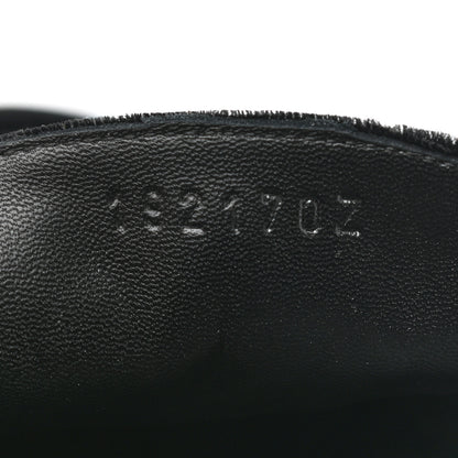 Hermes Velvet Womens Paris Loafers 40 Black 8 of 9