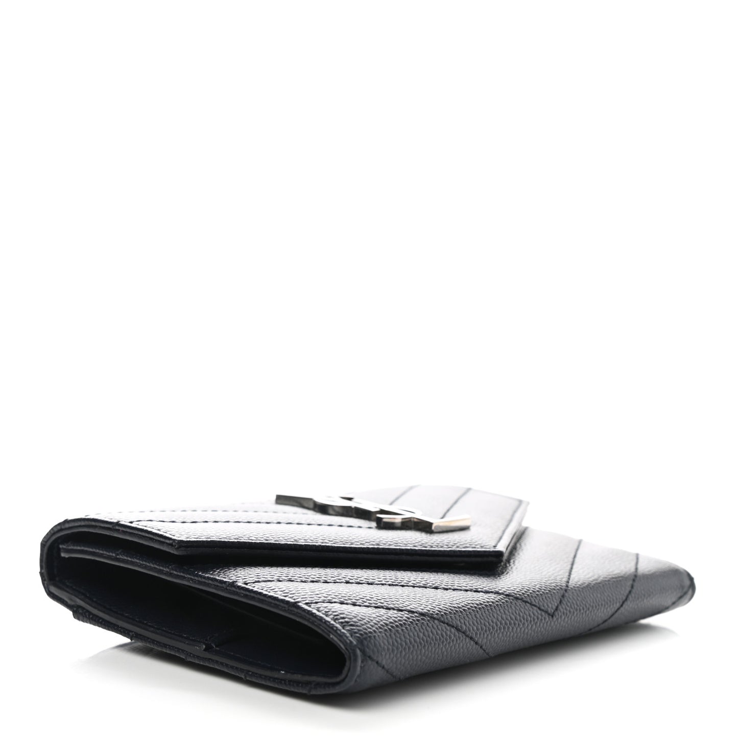 Grain De Poudre Matelasse Chevron Small Monogram Passport Case Deep Marine