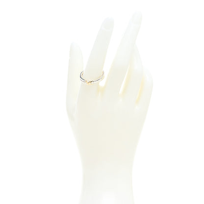 David Yurman Sterling Silver 18K Yellow Gold Petite X Crossover Ring 57 8 2 of 4