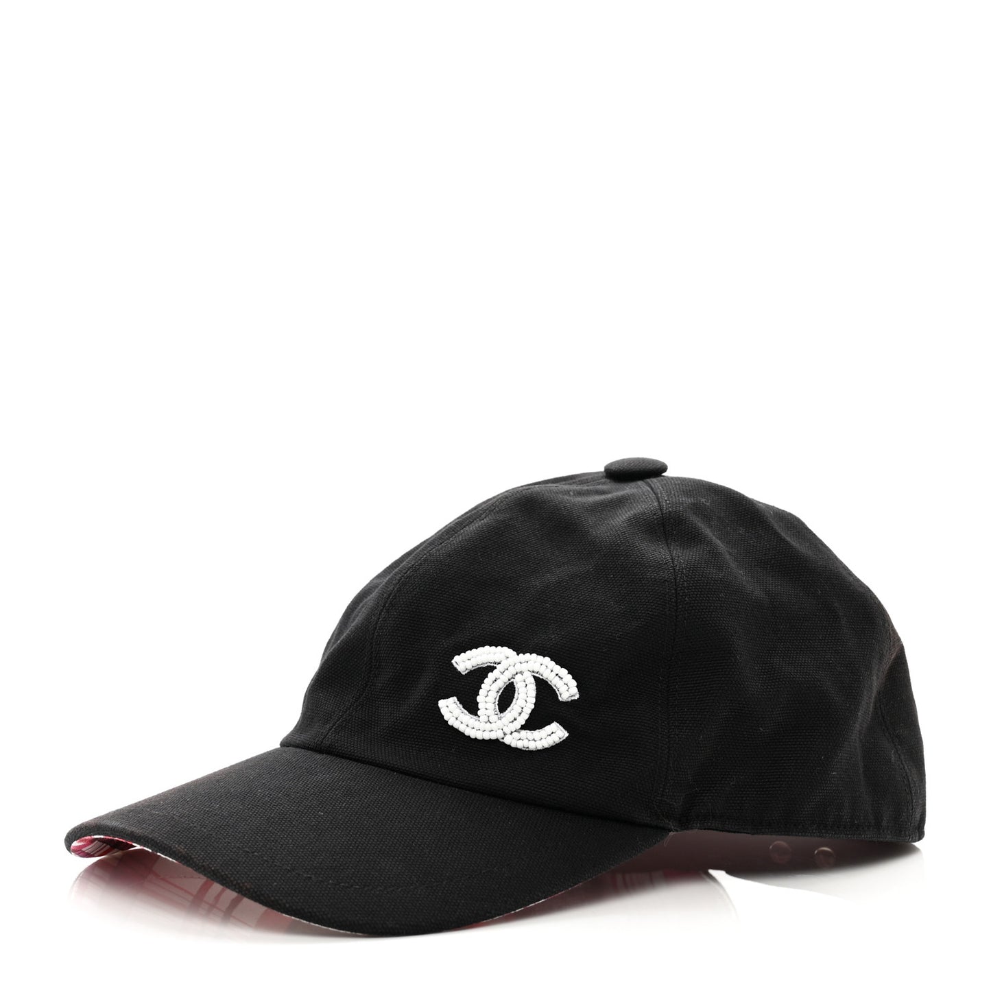 Cotton Beaded CC Cap Hat Black