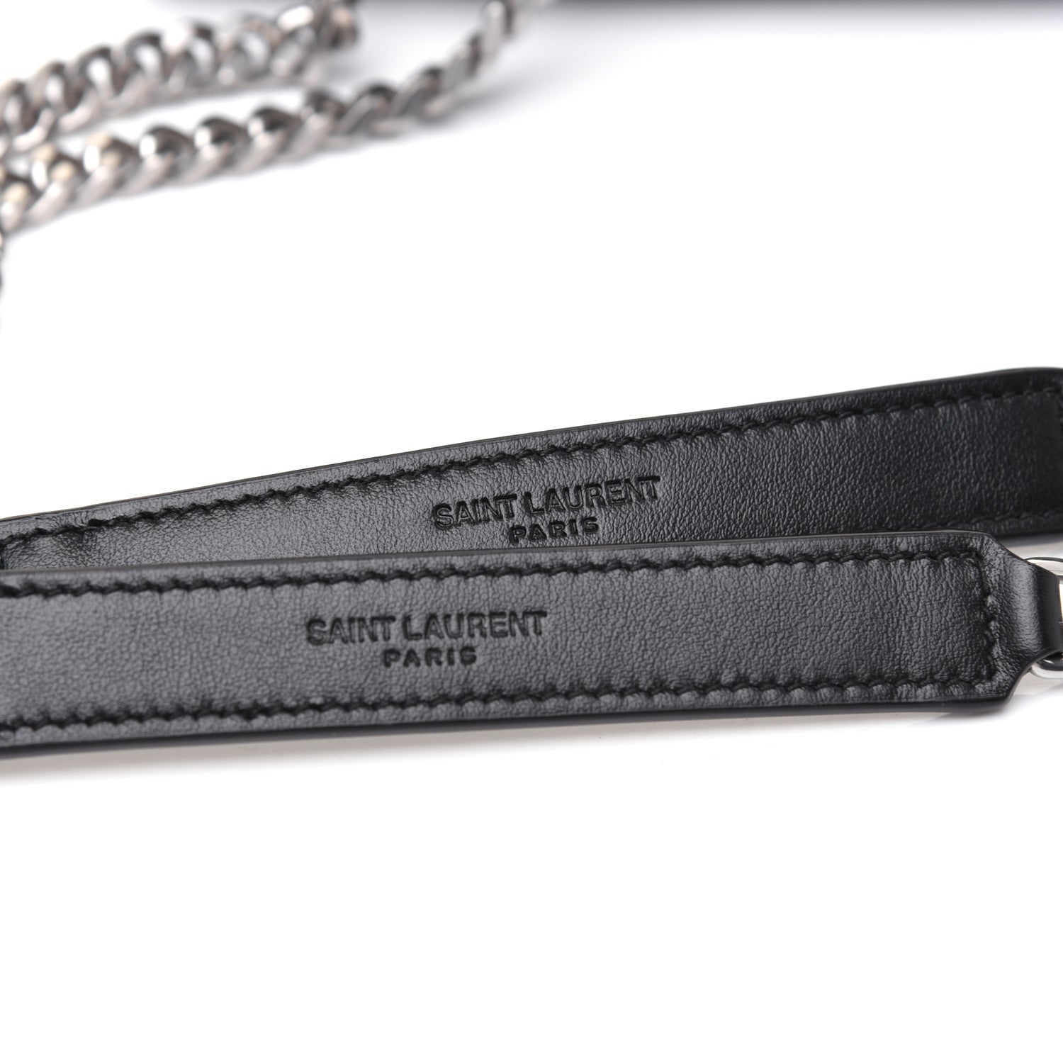 Saint Laurent Calfskin Y Quilted Monogram Medium Loulou Chain Satchel Black 16 of 17