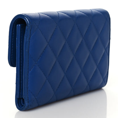 Chanel Lambskin Quilted Medium Flap Wallet Royal Blue 3 of 8